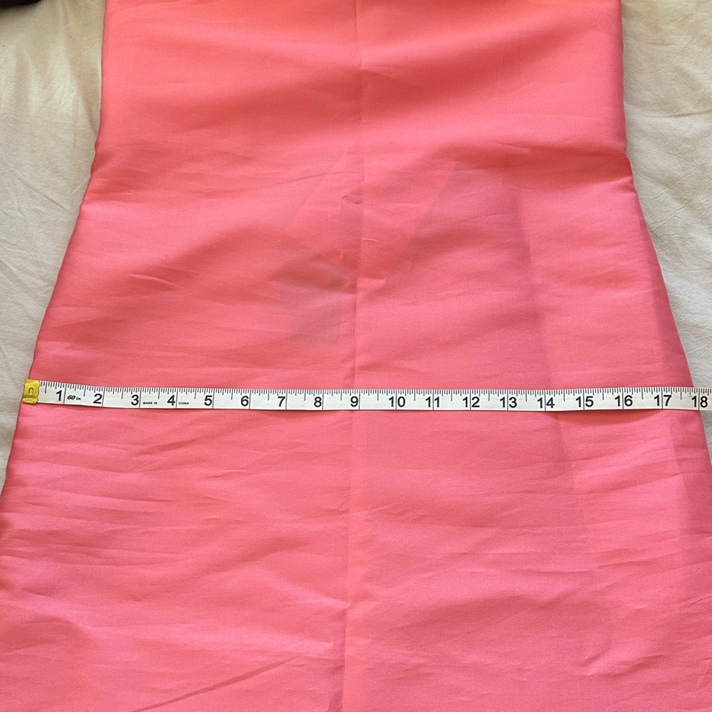 Satin Coral Slip Maxi Dress with Spaghetti Straps - Picture 9 of 10